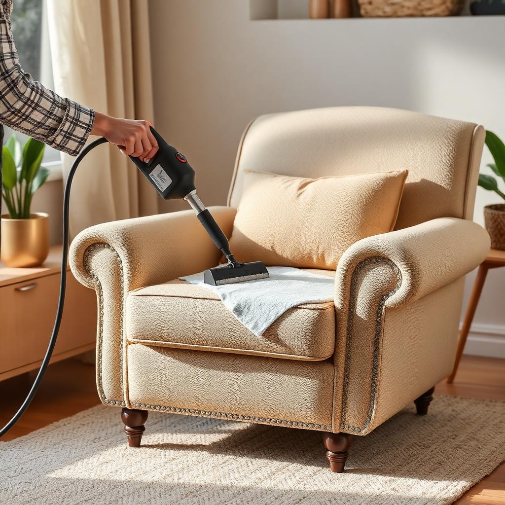 Armchair steam clean