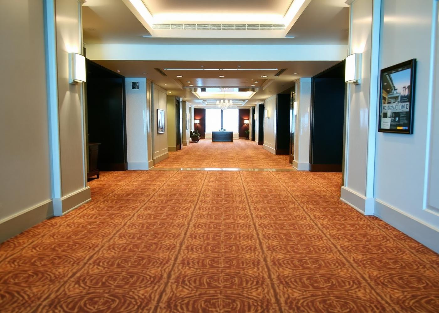 Commercial lobby carpet clean